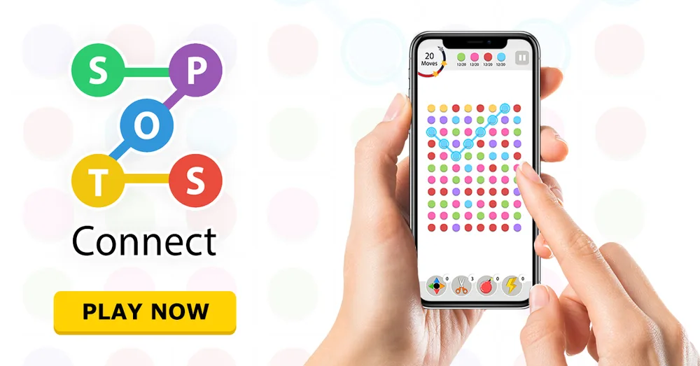 Spots Connect artwork — connect the matching colored spots